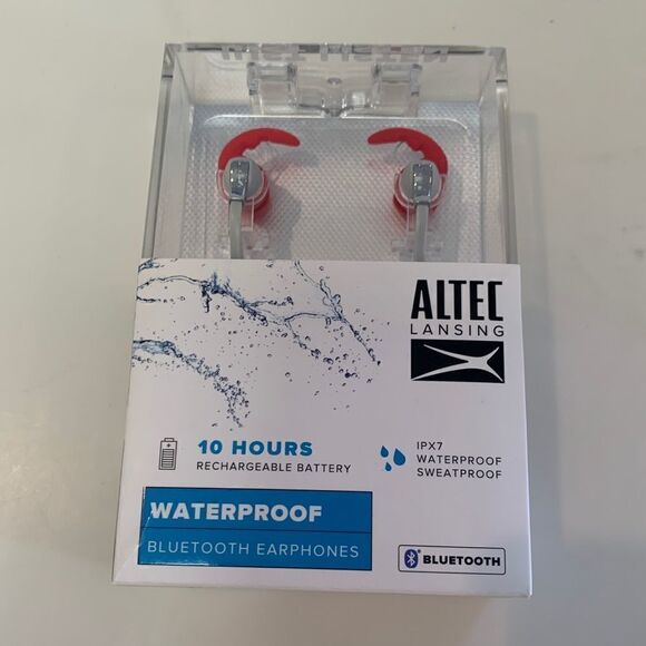 Altec Lansing Waterproof Bluetooth Earphones - New - Picture 1 of 6